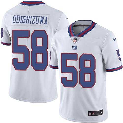 Nike Men & Women & Youth Giants 58 Owa Odighizuwa White Color Rush Limited Jersey,We sell and wholesale Nike Men & Women & Youth Giants 58 Owa Odighizuwa White Color Rush Limited Jersey on line form chian!